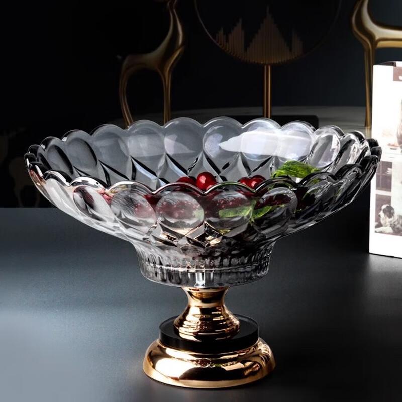 Fulinci European Style Crystal Glass Fruit Platter
