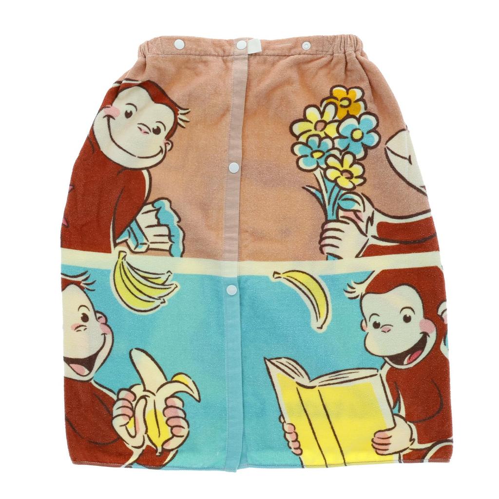 2024 Marushin 60cm Long Wrap Curious George for Swimming Character Pool UV 4765032600 Towel, Design, Pools, Kids, Girls, Boys, Towel, Swimming, Ocean,