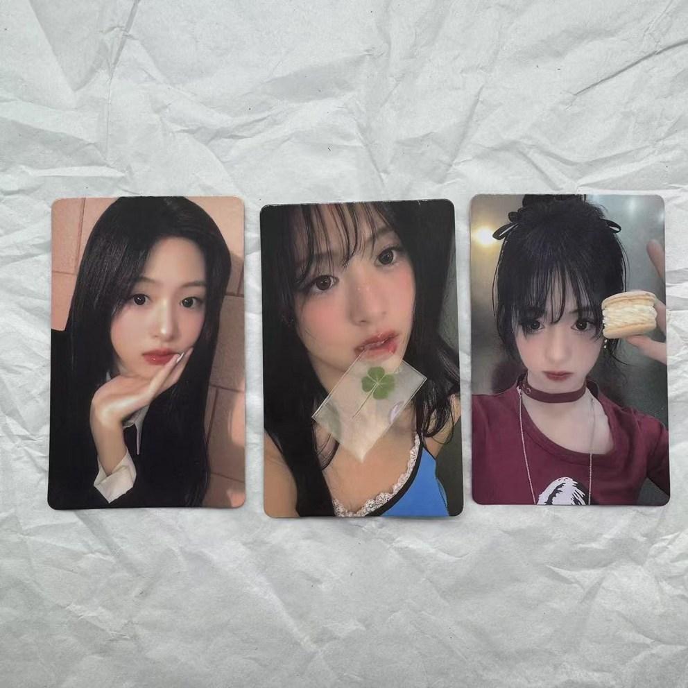 Ahyeon AHYEON Jeong Ah-hyun Macaron Fotokarte Vierblättriges Kleeblatt Hyun Weverse Glücksloskarte Baby Monster