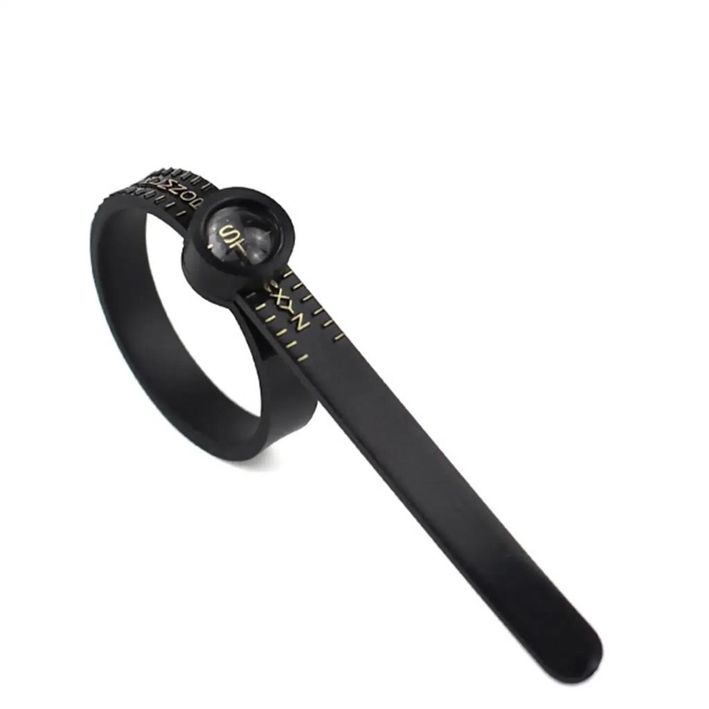 US/UK/EU/HK Size Ring Ruler Ring Measuring Tape Ring Measuring Tool Annular Coil Finger Size Filter with Magnifying Glass