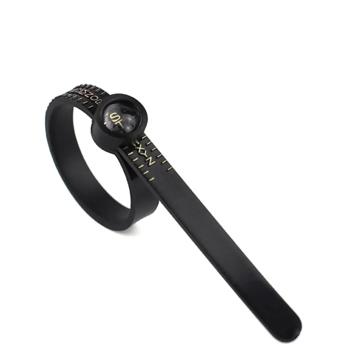 

Кольцевая линейка Кольцевая измерительная лента Инструмент для измерения колец Кольцевая катушка Фильтр размера пальца с увеличительным стеклом