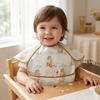 Sleeveless Design Waterproof Baby Bib Oil-resistant Material Full Body Cover Bib  Toddler Feeding