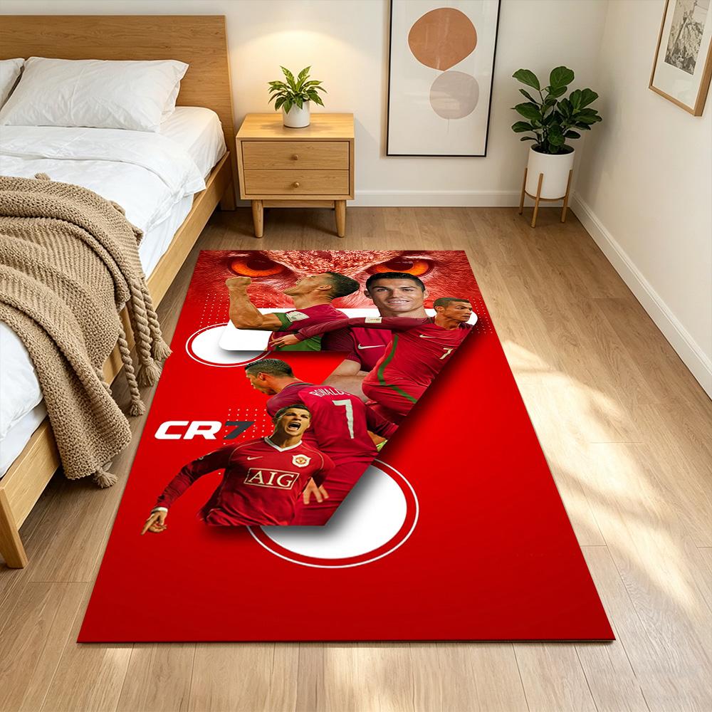 Cristiano Ronaldo Floor Rug Office Rug Perfect for Hallway Playrooms Study room Dining Room Anti-slip Rug Decorate Offices