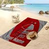 Telo Mare Personalizzato Stampato Nottingham Forest FC Logo Calcio Supporto Nome Personalizzato Testo Asciugamano Assorbente Per Sport Viaggio Regalo Speciale