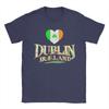 Dublin Ireland with Tricolour Love Heart T Shirt Summer Leisure T Shirts Unisexs Cotton O Neck Plus Size 5XL Tees Short Sleeve Tops