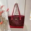 Large Street Style Totes With Pu And Fabric Materials For Casual Office Use And Fashion Accessory