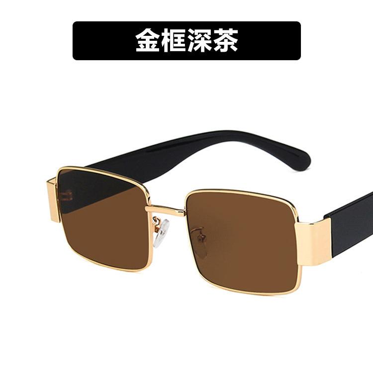 Vintage INS Fashion Sunglasses Unisex  Designer Retro Rectangle Colorful Square Eyewear for Men And Women