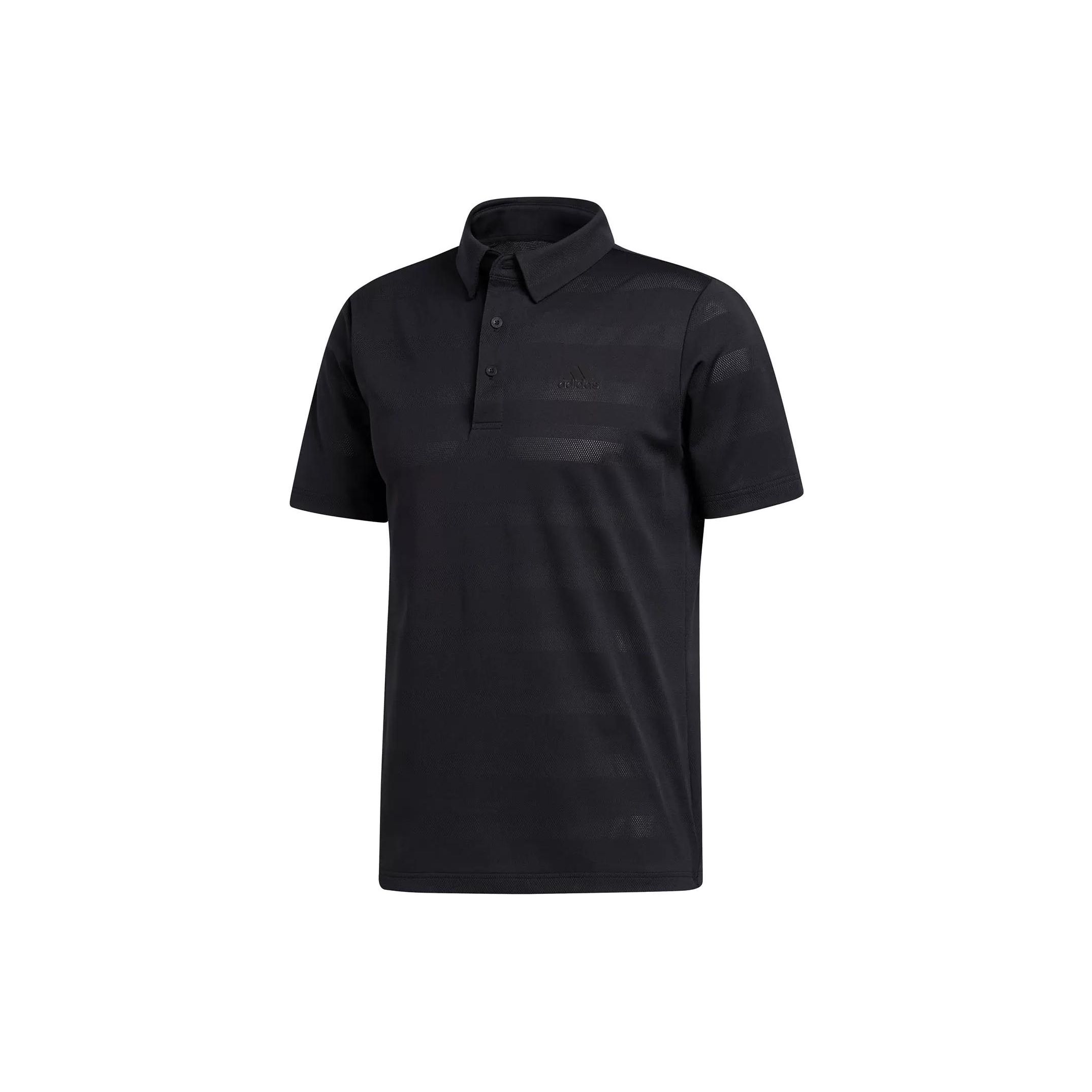 

Adidas Сплошной цвет с небольшим логотипом, рубашка-поло для гольфа, мужские топы, черный FS6881