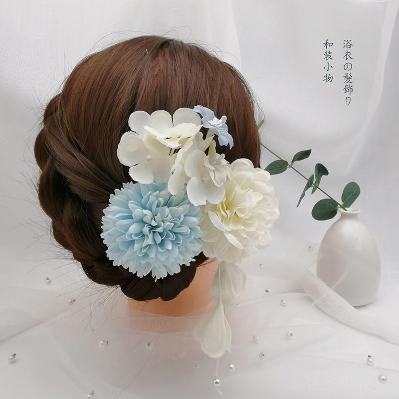 Japanische handgefertigte Haarspange mit Stoffblume, Quaste, Kimono-Haarnadel, Kopfschmuck, Geisha-Haarspange, Haarnadeln für Hochzeiten und Feste