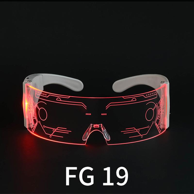 LED-Licht Leuchtende Brille Tide Future Technology Sense Bar Jumping Disco Flash Ladende Brille
