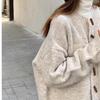 Retro Korean Lazy Style Knitted Cardigan: Autumn/Winter Toggle Button Sweater for Women