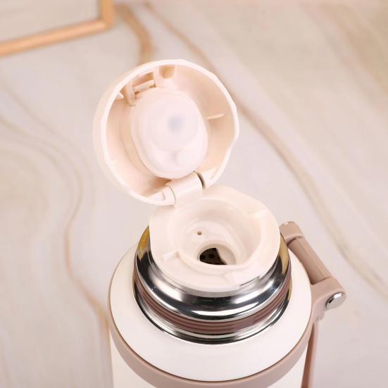 Cup 316 Stainless Steel Vacuum Insulated Bottle with Leakproof Lid And Portable Handle 2-in-1 Drinking Cup Wide Mouth for Hot Cold Drinks