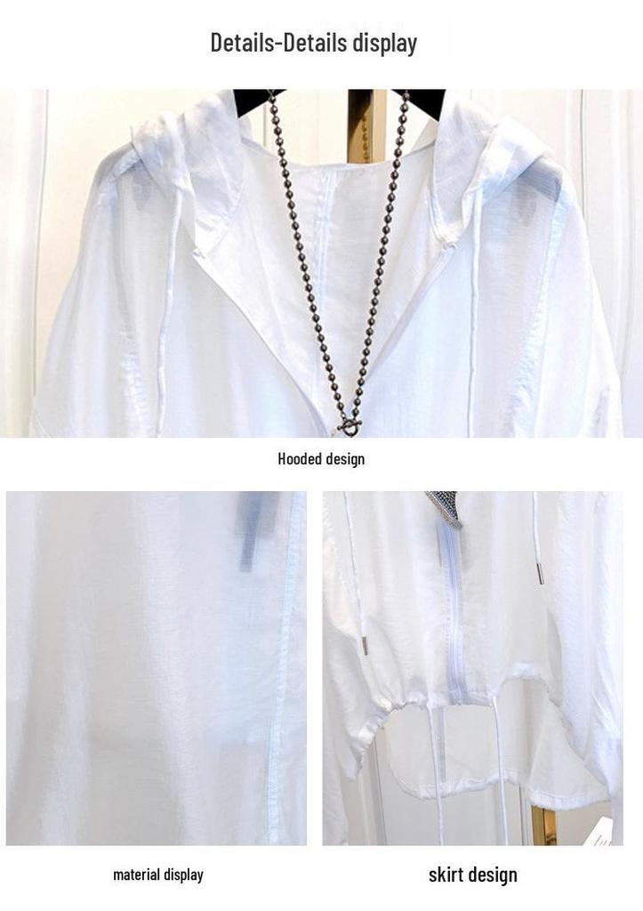 2026 Women's Lightweight Ice Silk Hooded Sun Protection Shirt - Slimming, Loose Fit for Summer