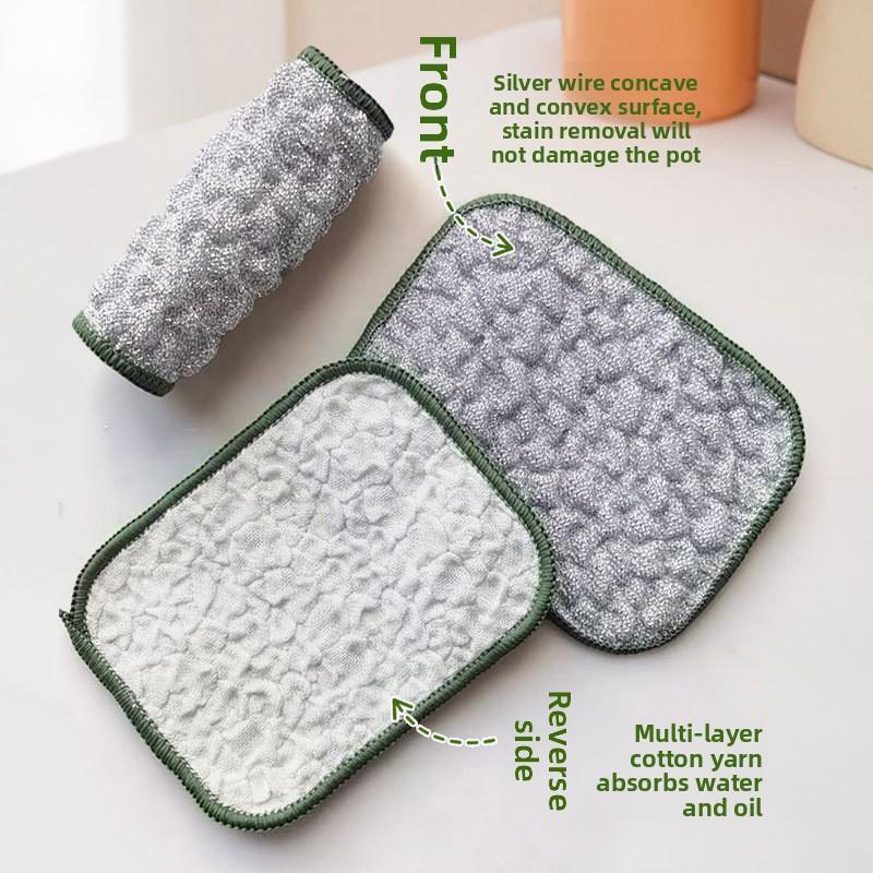 Kratzfreie Nylon-Geschirrtücher & Scheuerschwämme Set - Mehrzweck-Küchenreinigung für Töpfe, Pfannen & Geschirr (Verschiedene Größen & Stile)