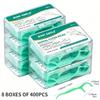 400/200/50PCS Dental Floss Stick Set - Deep Cleaning, Portable Disposable Daily Oral Care, Travel Friendly Original Toothpick, T