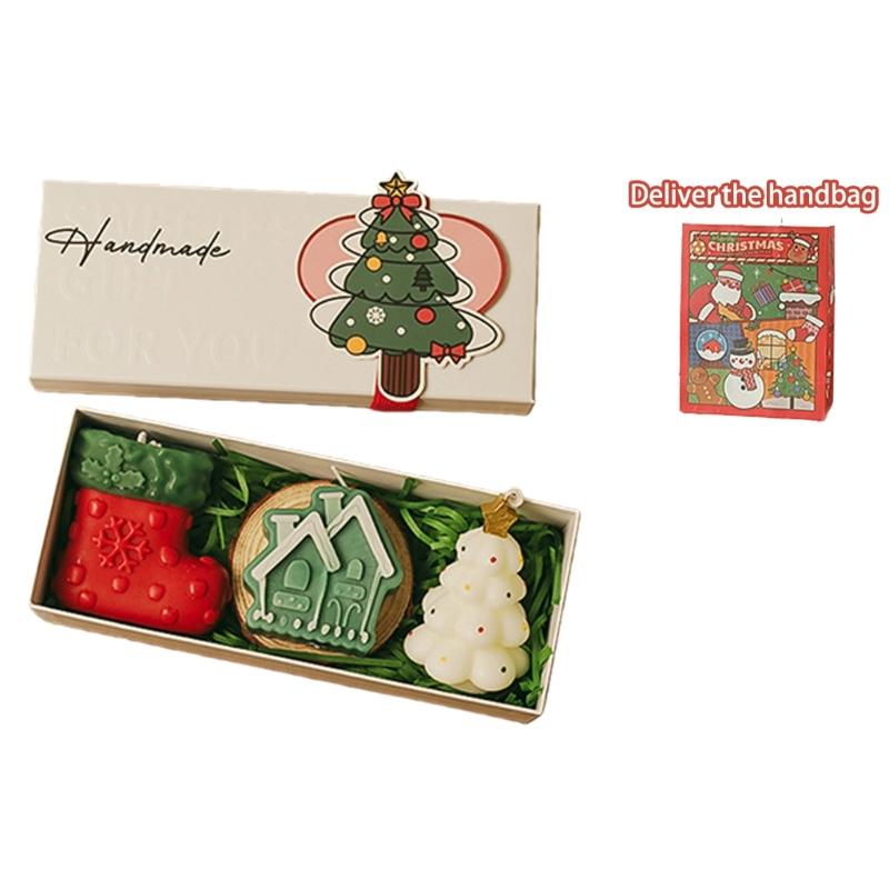 Christmas Scented Candle Gift Set Winter Soys Candle Christmas Home Decors Christmas Aromatherapys Candle Holiday Gift