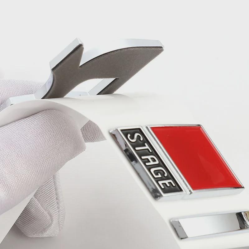 Chrome Black 3D ABS Letters Logo APR Stage III 3 Rear Trunk Boot Badge Emblem Sticker for V-//W G-OLF A-ud/i R8 RS A3 A4 Q5