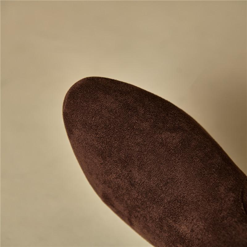 Women's Low-heeled Short Boots Autumn and Winter New Comfortable and Versatile Solid-color Thick-heeled Large-size Simple Short Boots