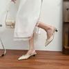 Pointed single shoes women's bow high-end French high heels women's thin heels outer wear empty women's shoes 2025 spring women's