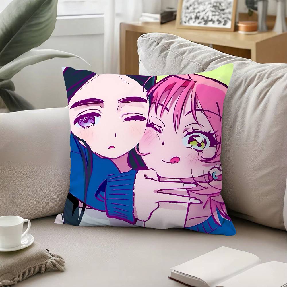 Cute Love Mizi And Sua Pillow Case Cushion Cover Soft Cute Throw Pillow Case For Car Sofa Pillowcase Polyester With Zipper