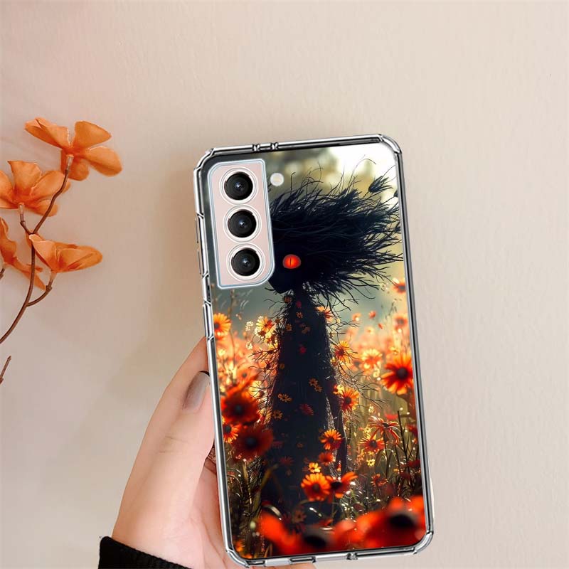 The Lonely and Terrifying Scarecrow Clear Phone Cases for Samsung S26 Ultra Galaxy S25 Edge S24 S23 FE S21 Plus S20 S22 S10 Cove