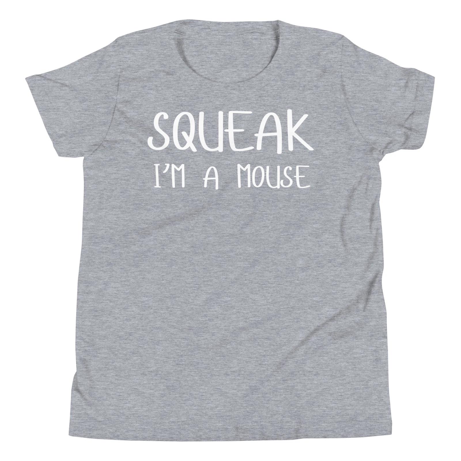 

Squeak I m a Mouse Funny Lazy Halloween Human Costume Youth Short Sleeve T-Shirt 140