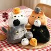 Feline Family Black Cat Mom And 4 Kids Plush Toy Stuffed Animal Soft Doll Sleeping Pillow Birthday Gift Kid Girls Boy Room Decor