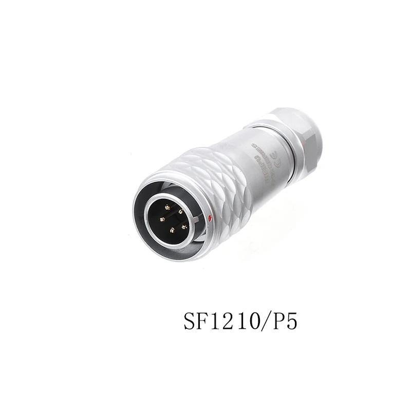 WEIPU SF12 Waterproof M12 2 3 4 5 6 7 9 Pin Wire Cable Aviation Connector Docking Back Nut Male Plug Female Socket Panel Mount