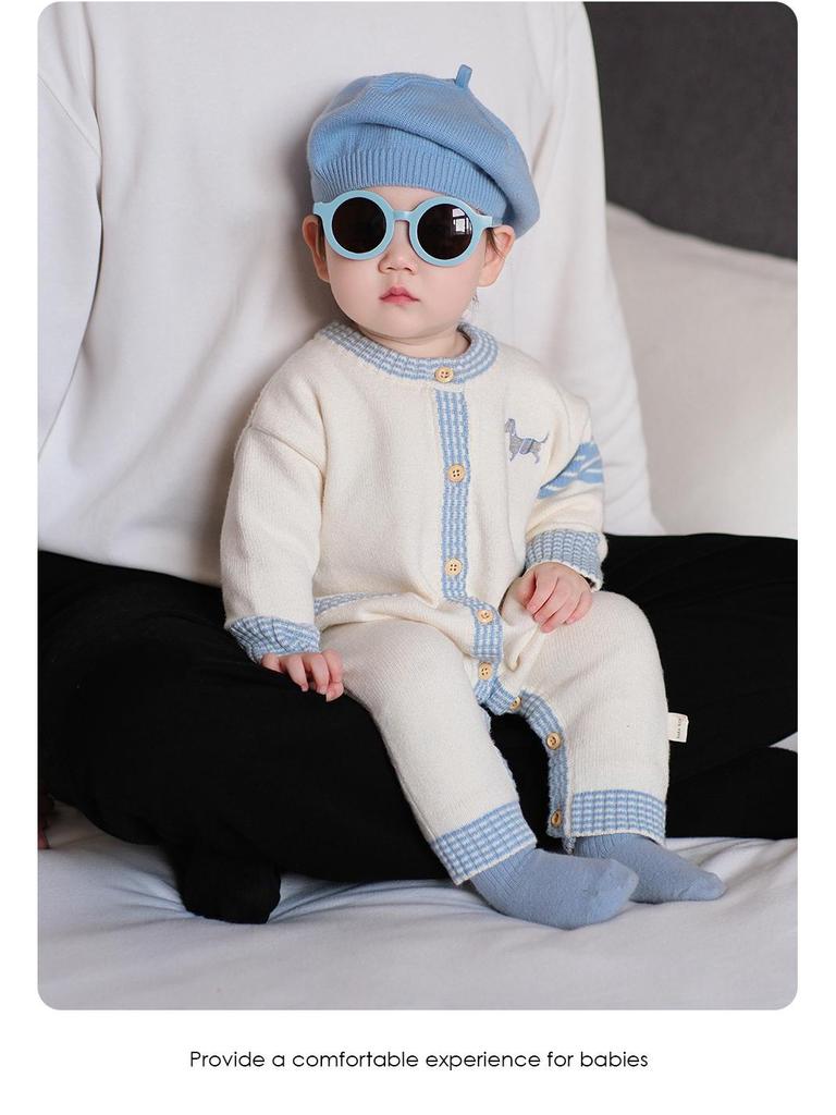 Newborn Knitted Sweater Onesie for Boys & Girls - 2025 Autumn Collection