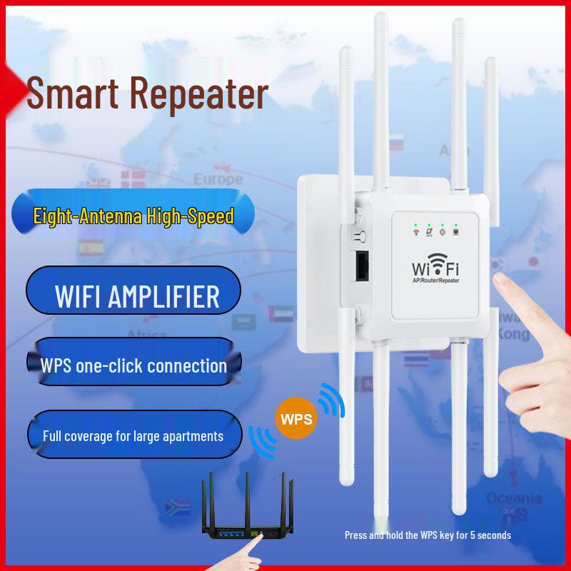 8-Antenna WiFi Range Extender & Signal Amplifier