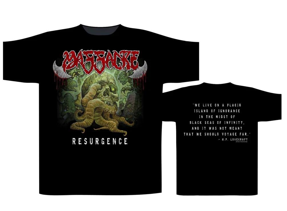 MASSACRE Resurgence Official Death Metal Double Sided Band T-T-Shirt XL NEW L