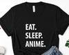 Eat Sleep Anime T-Shirt: Soft Cotton Anime Gift