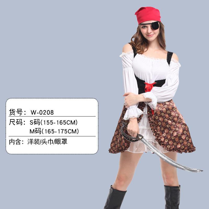 Halloween Adult Pirate Costumes Somali Jack Pirate Captain Dress Party Dress Up