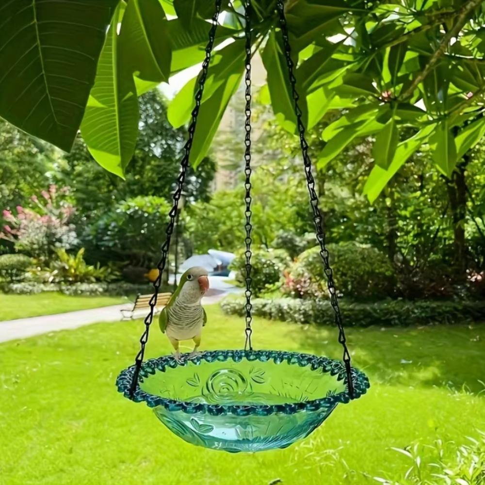 1pc Outdoor Bird Feeder, Bird Water,Bath Dispenser, Hummingbird Feeder, Small Bird Feeder, Outdoor Garden Bird Decoration синий