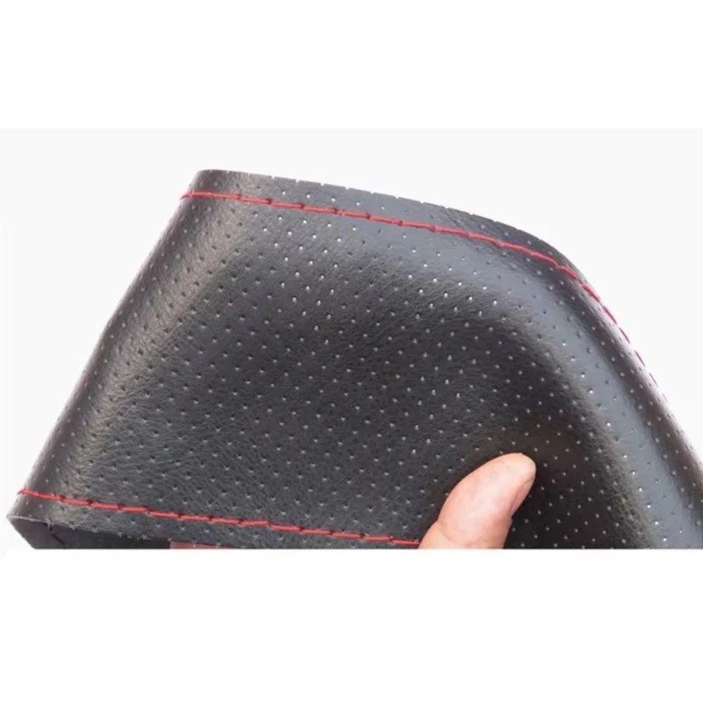 Microfiber Leather Auto Steering Wheel Protector Hand-Stitched Steering Wheel Cover Most Vehicles