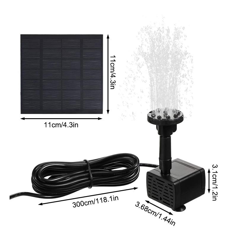 1PC Solar Fountain Pump Kit With Individual Solar Panels For Bird Bath Outdoor Pond Courtyard Garden And Fish Tank Garden