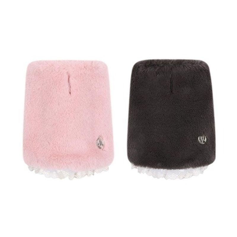 Gilet court en dentelle et fourrure MIMINKO [DW4WV1310]