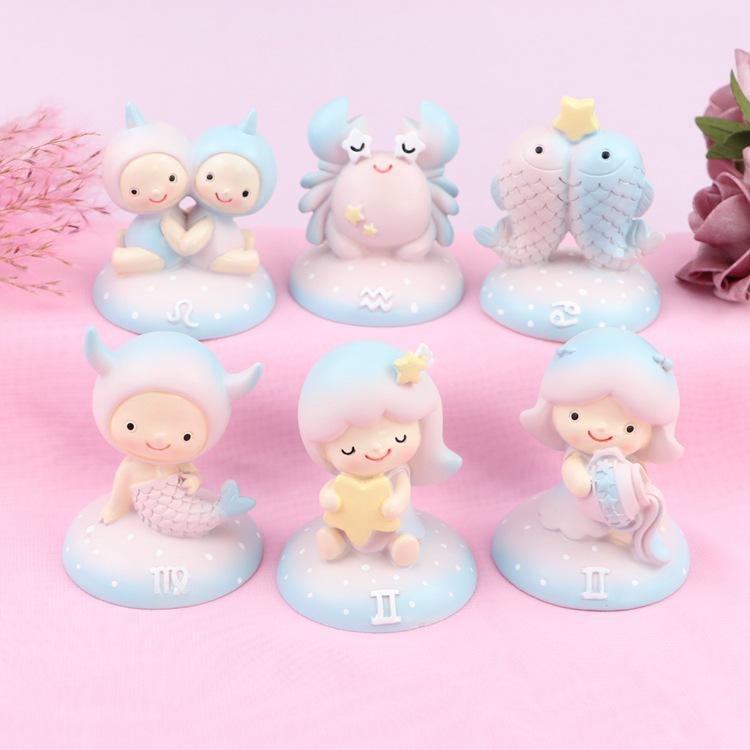 Creative Cartoon Zodiac Cake & Car Decoration Ornament for Kids