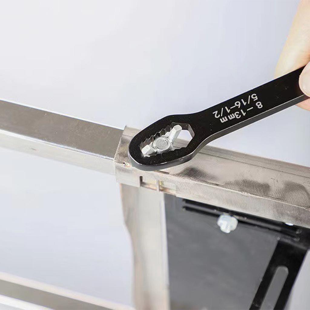 Adjustable Universal Torx Glasses 8-22mm Repairing Tools Ratchet Spanner For Motorcycle Car Wrench(Silver)