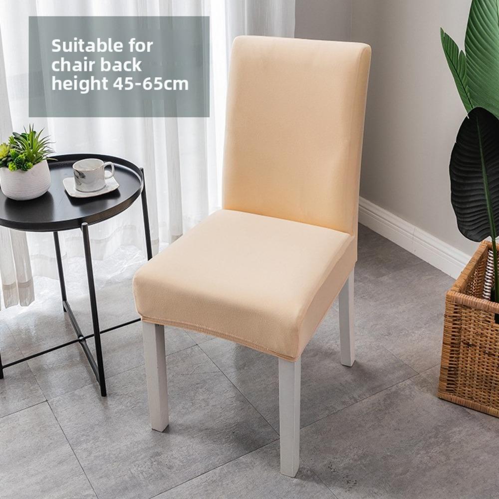 High Back Stretch Elastic Solid Color Chair Cover Full Coverage Thickened for European American Style