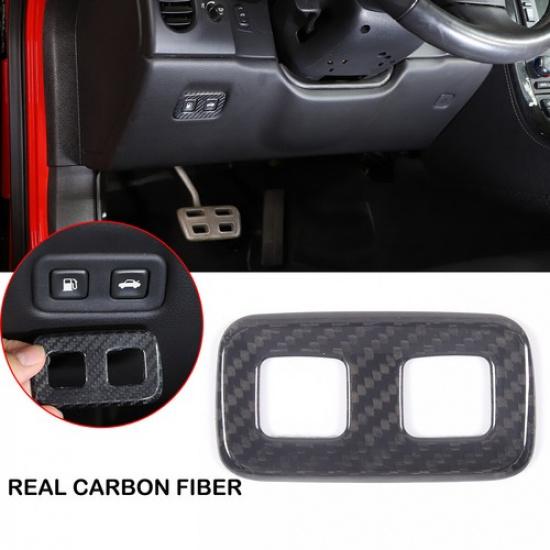 Real Carbon Fiber Fuel Switch Button Trim Frame For Corvette C6 2005-2013