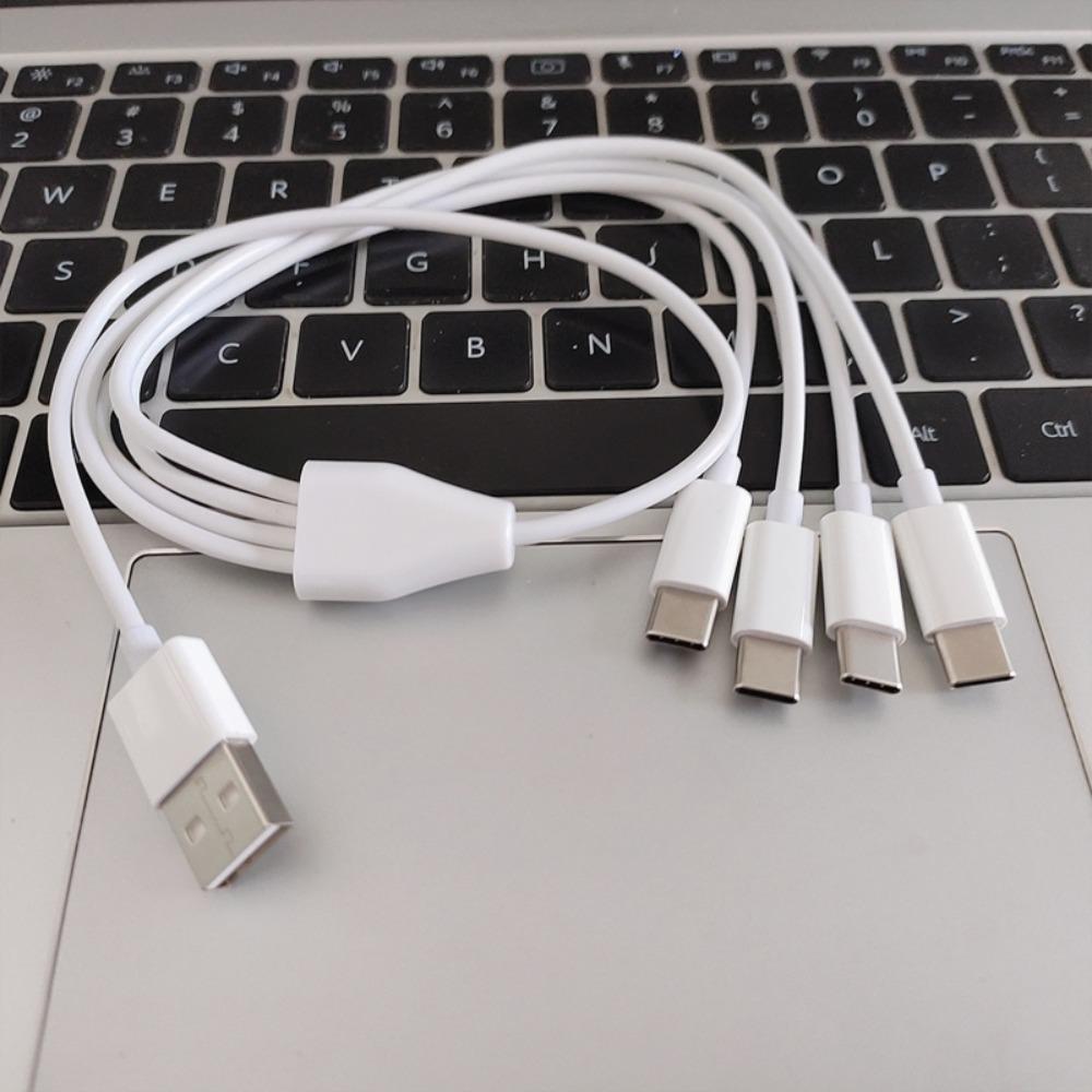 Multi 4 In 1 Type C To 4 Type C Wire Power Supply Cord Charger Cable USB To 4 Port Type C Cable