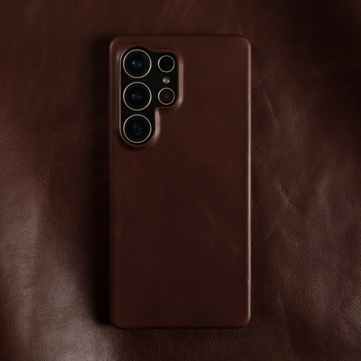 Real Cowhide Leather Phone Case For