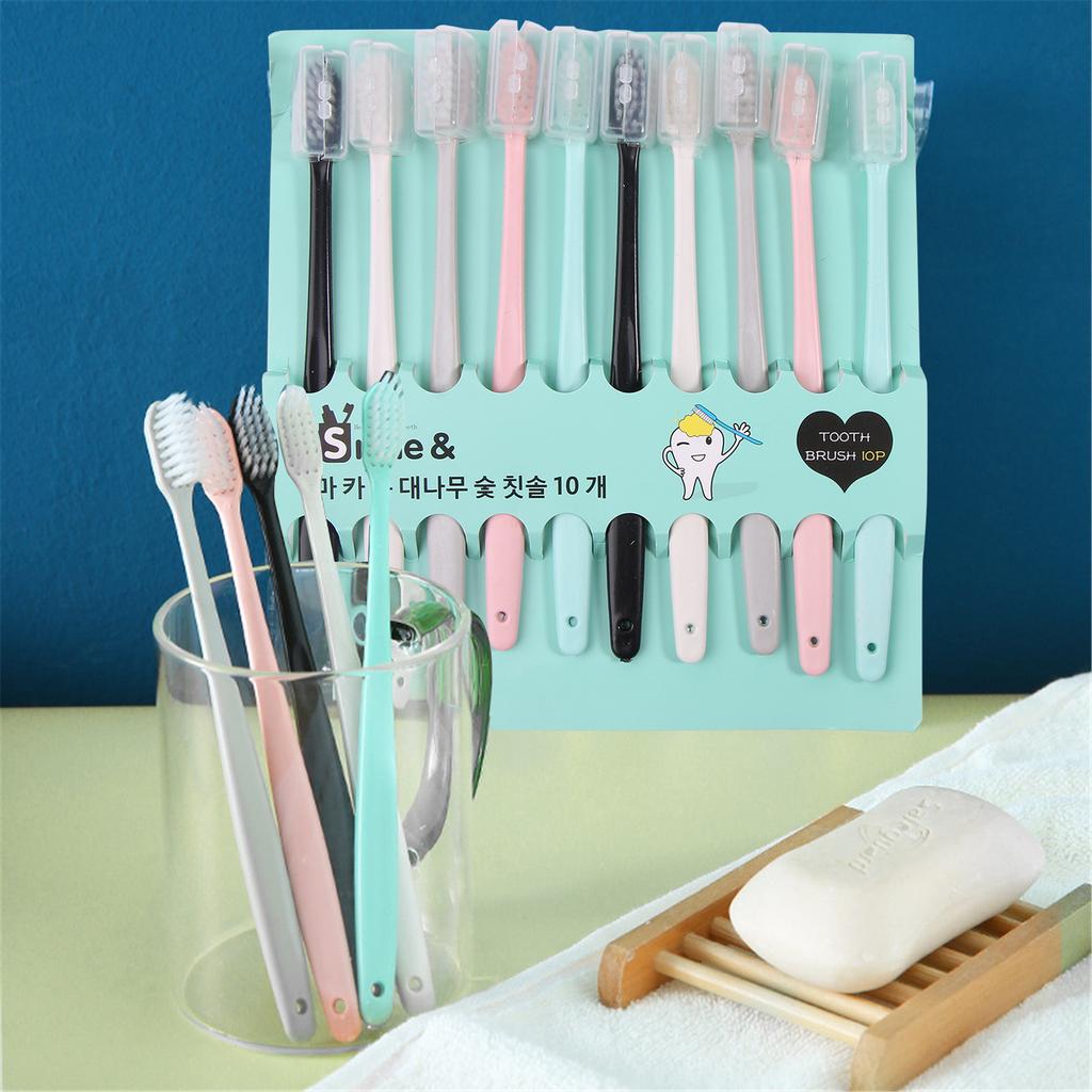 Macaron Toothbrush Set Soft Bristles With Protective Cover Oral Care Tools