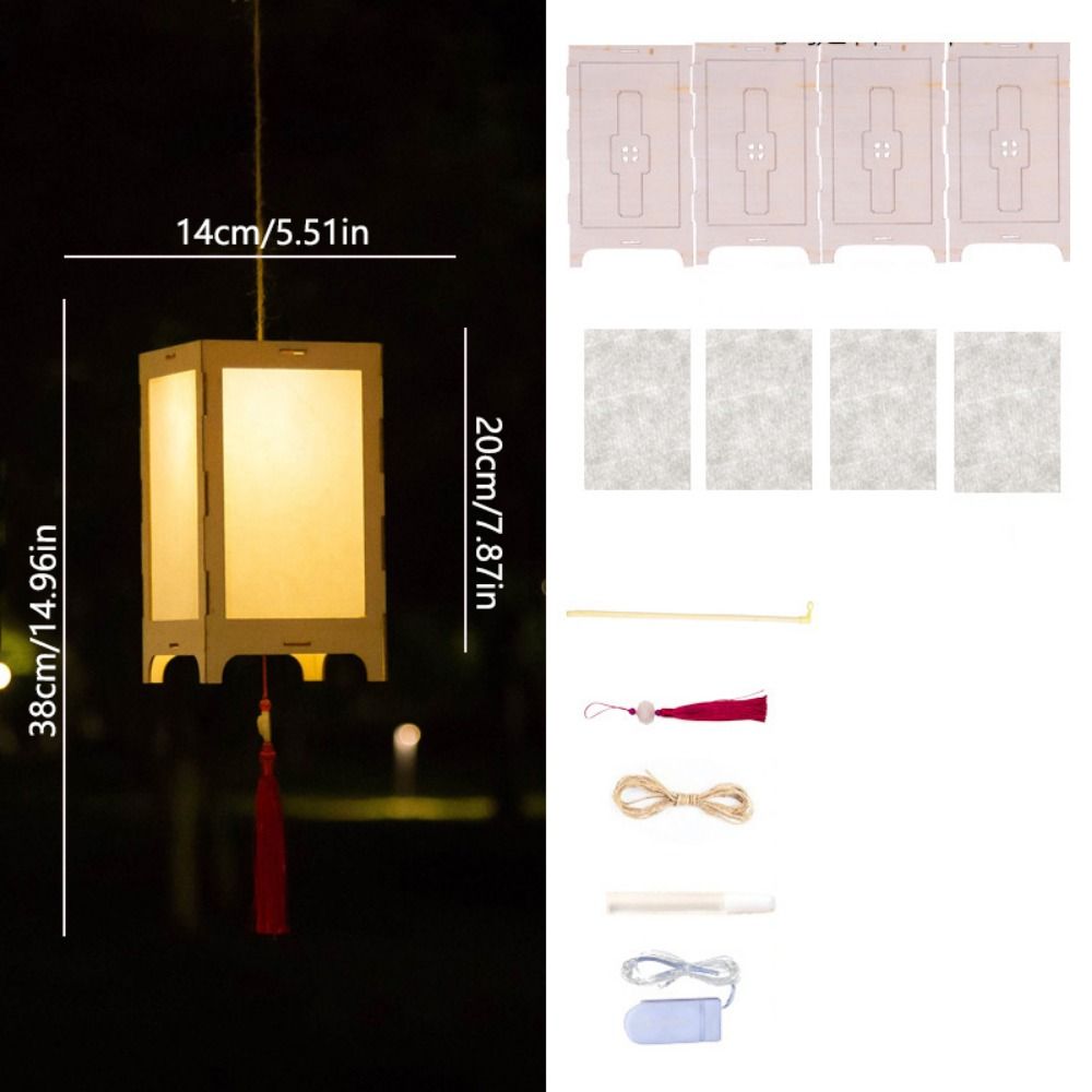 LED Light Mid-Autumn Festival Lantern Creative Art Lantern Portable Handmade Hanging Lamp  Festival