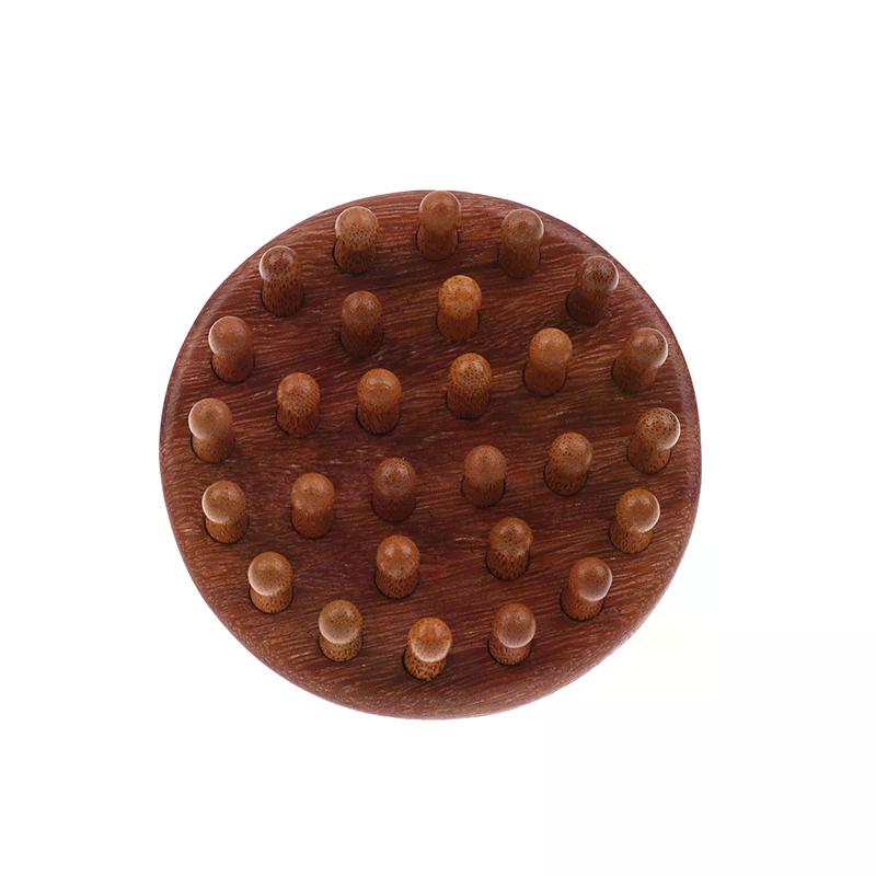 Pieptene de masaj multifuncțional pentru terapie cu lemn, masaj pentru cap pentru scalp, din lemn de santal natural, dinți circulari, Guasha, masaj corporal pentru răzuire