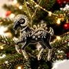 Christmas Tree Hanging Ornament Chinese Zodiac Goat Acrylic Pendant for Home Winter Holiday New Year Party Decor Gift