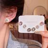 Korean Style  Stud Earrings For Women Shiny Zircon Ear Studs Minimalist Jewelry For Daily Wear Party Wedding Gift