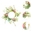 Easter Egg Candle Wreath Artificial Green Leaf Hanging Garland for Wedding Table Centerpiece
