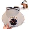 Adjustable Sun Visor Hat Solar Powered Fan Beach Sunshade Hat Portable Outdoor Visor Hat  For Women